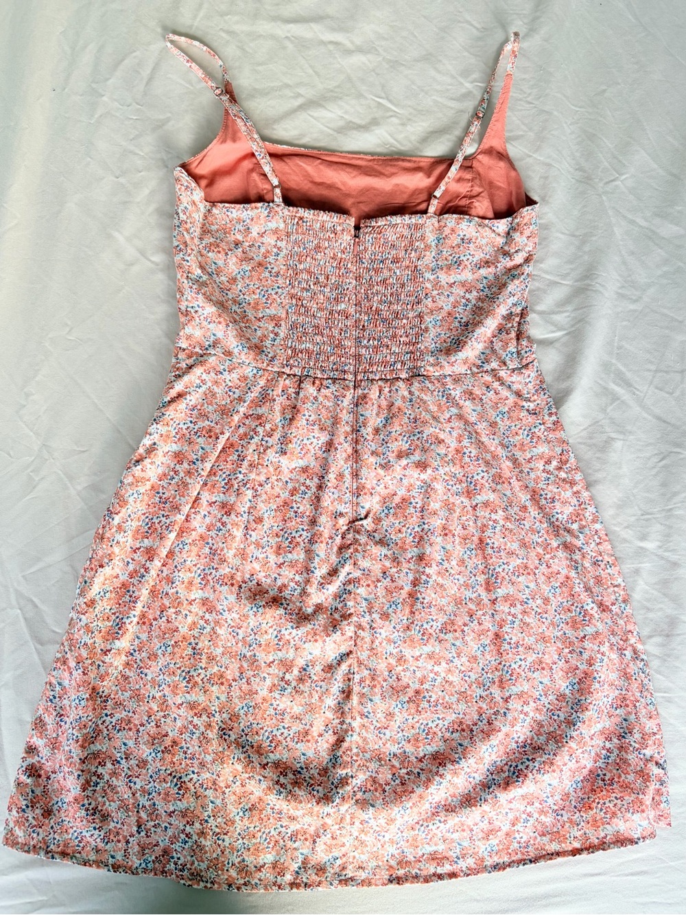 Abercrombie & Fitch Floral Pink Mini Wrap Dress 🌸 Cottagecore Coquette Preppy M - Picture 3 of 9